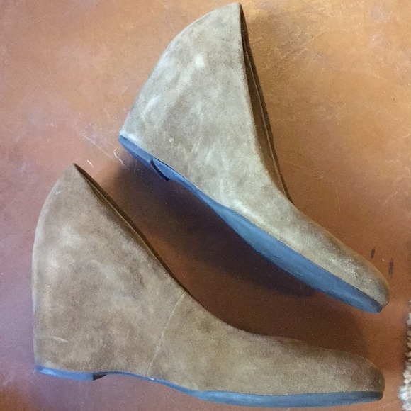 Franco Sarto Suede Wedge Heel 8.5M in Chestnut - Picture 6 of 8